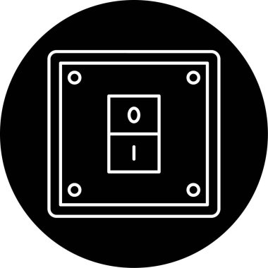 Elektrik Düğmesi ikon vektör illüstrasyonu