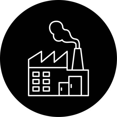 Fabrika simgesi vektör illüstrasyonu