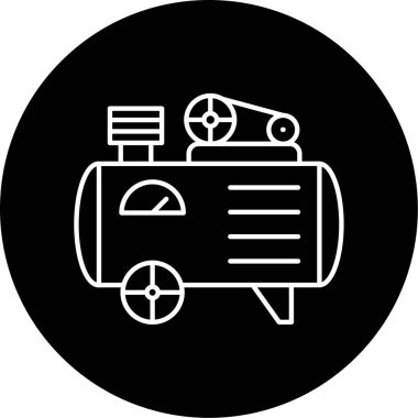 Kompresör simgesi vektör çizimi