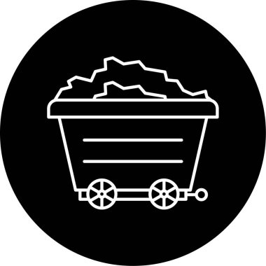 Kömür simgesi vektör illüstrasyonu