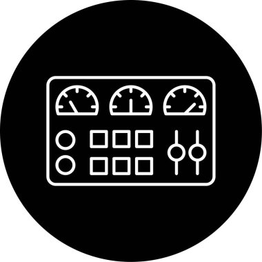 Kontrol paneli simge vektör çizim