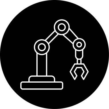 Robotik kol simge vektör çizim