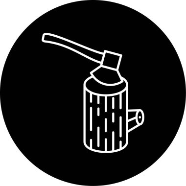 Tahta Kesme ikonu vektör illüstrasyonu