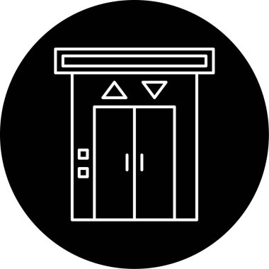 Asansör ikonu vektör illüstrasyonu