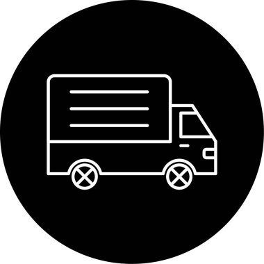 kargo kamyonu ikonu vektör illüstrasyonu