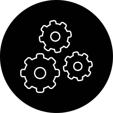 Çarklı Tekerlek ikon vektör çizimi