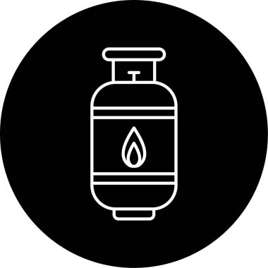 Gaz Silindiri ikon vektör illüstrasyonu