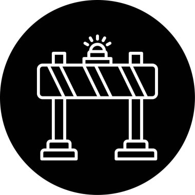 bariyer simgesi vektör illüstrasyonu