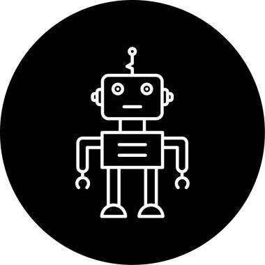 robot ikon vektör illüstrasyonu