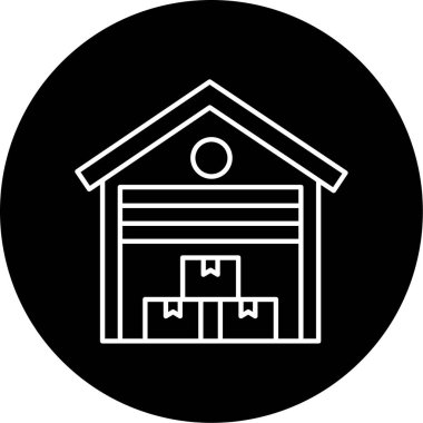 Depo simgesi vektör illüstrasyonu