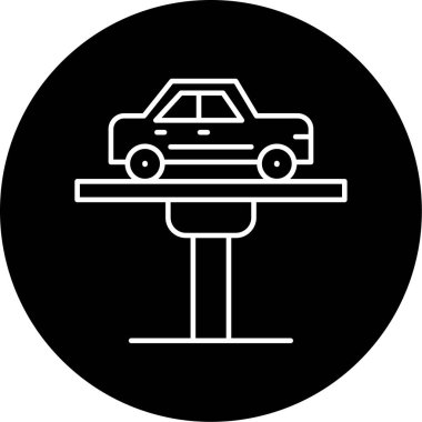 Araba Kaldırıcı simgesi vektör illüstrasyonu