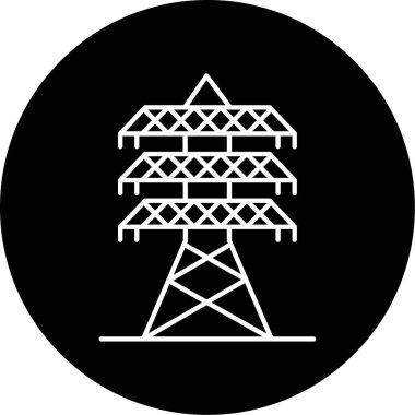 Güç Kulesi ikon vektör çizimi