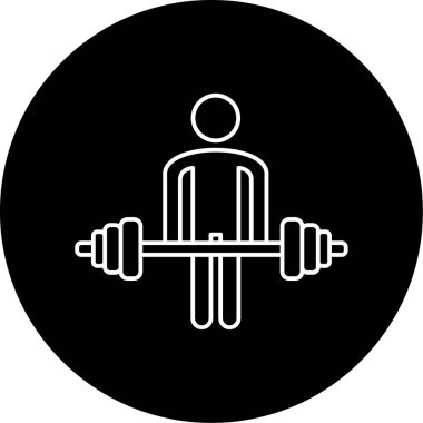 Ağırlık Kaldırma Simgesi Vektör İllüstrasyonu