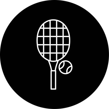 Tenis ikonu vektör illüstrasyonu