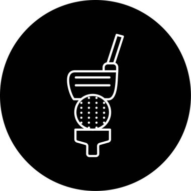 golf ikonu vektör illüstrasyonu