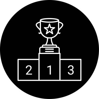 Kazanan ikon vektör illüstrasyonu