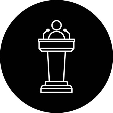 Podyum ikon vektör illüstrasyonu