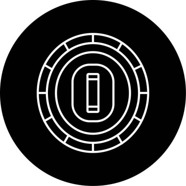 Kriket Alanı ikon vektör çizimi