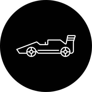 Formül 1 simge vektör illüstrasyonu