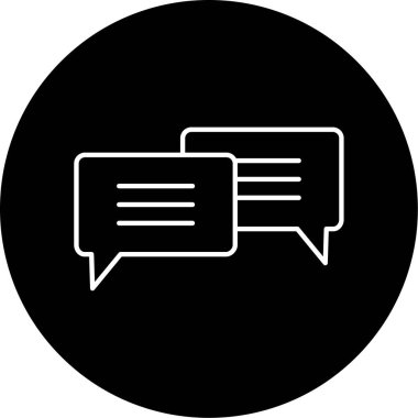 Sohbet simgesi vektör illüstrasyonu