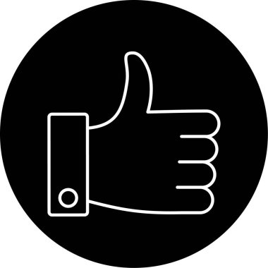 Simge vektör illüstrasyonunu parmakla