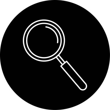 Büyütme cam simgesi vektör illüstrasyonu