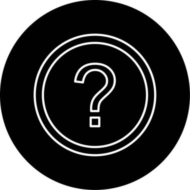 Soru işareti simgesini vektör çizim