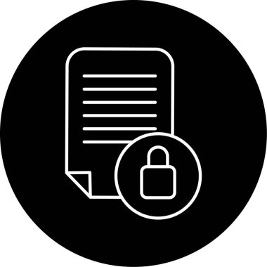 Şifrelenmiş simge vektör illüstrasyonu