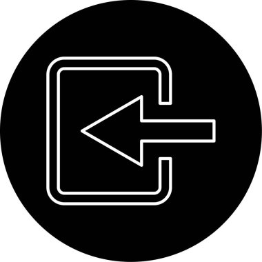 Simge vektör illüstrasyonuna gir