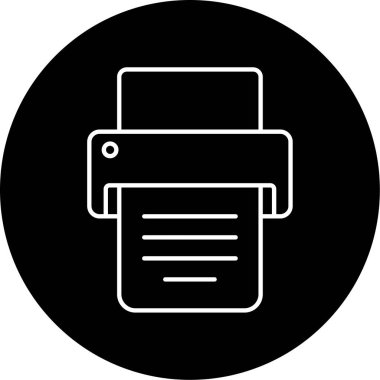 yazdırma simgesi vektör çizimi