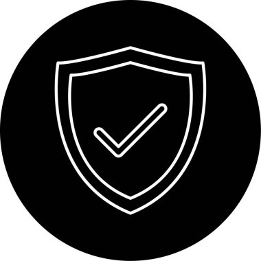 kalkan ikon vektör illüstrasyonu