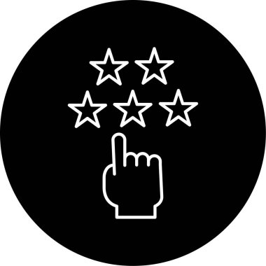 Reyting ikonu vektör illüstrasyonu