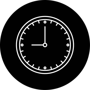 Saat simgesi vektör illüstrasyonu