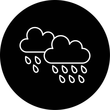 Simge vektör illüstrasyonu yağmur yağıyor