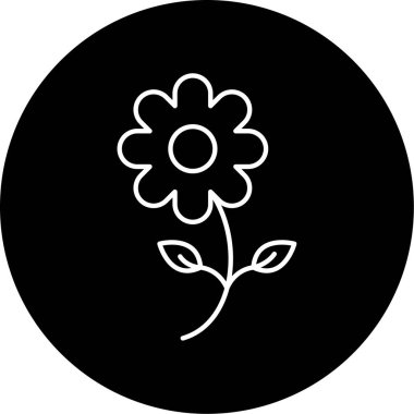 çiçek simgesi vektör illüstrasyonu