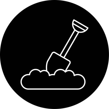 kürek simgesi vektör illüstrasyonu