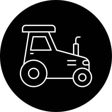 Traktör ikon vektör illüstrasyonu