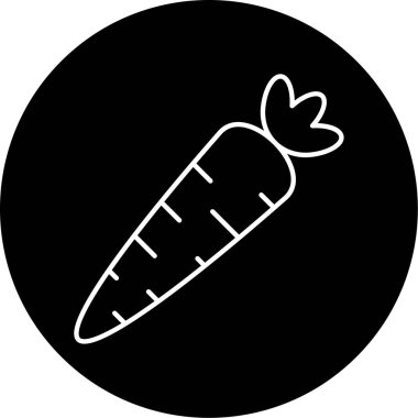 Havuç simgesi vektör illüstrasyonu