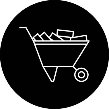 el arabası simgesi vektör illüstrasyonu