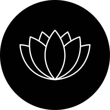 Lotus ikonu vektör illüstrasyonu
