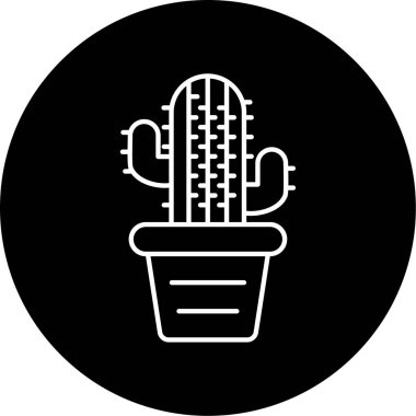 Kaktüs simgesi vektör illüstrasyonu