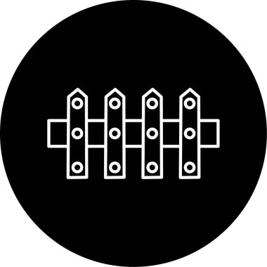 çit simgesi vektör illüstrasyonu