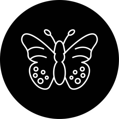 Kelebek simgesi vektör illüstrasyonu