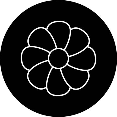 Çiçek ikonu vektör illüstrasyonu