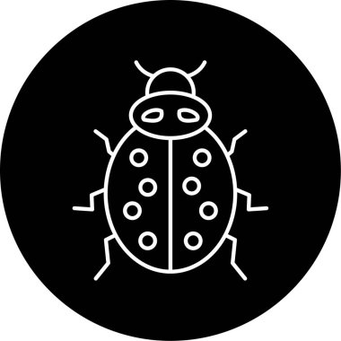 Uğur kuşu simgesi vektör illüstrasyonu