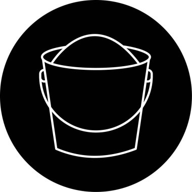 Pail simge vektör illüstrasyonu