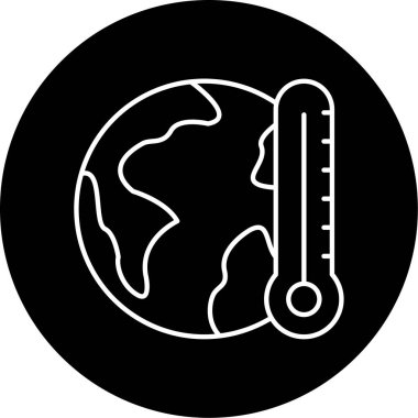 Küresel Isınma simgesi vektör çizimi