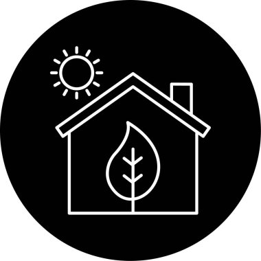 Eco house simge vektör çizim