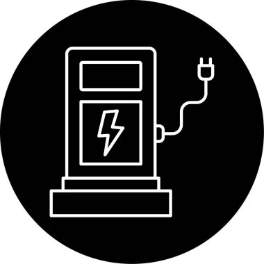 Elektrik Şarj simgesi vektör illüstrasyonu