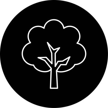 ağaç simgesi vektör illüstrasyonu